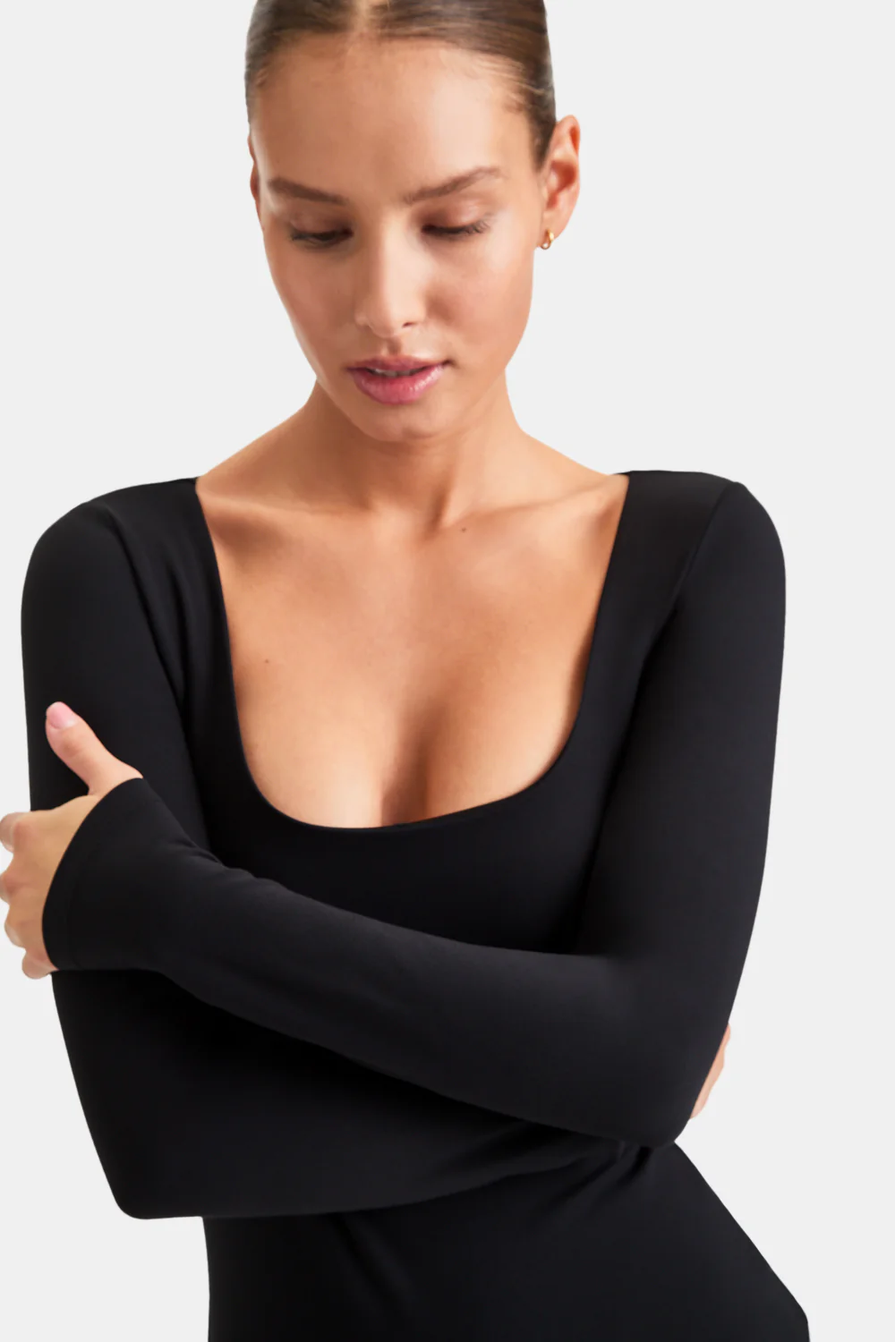 DayFlex Scoop Neck Top - Shadow Black - Image 12