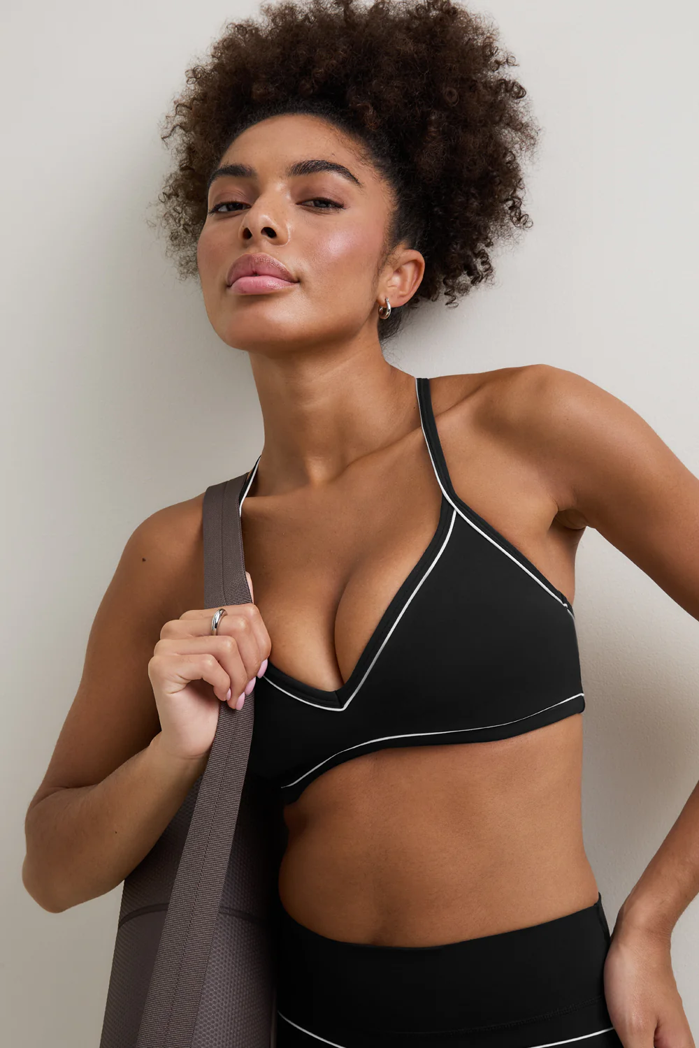 DayFlex Contrast Sweetheart Sports Bra - Shadow Black - Image 5