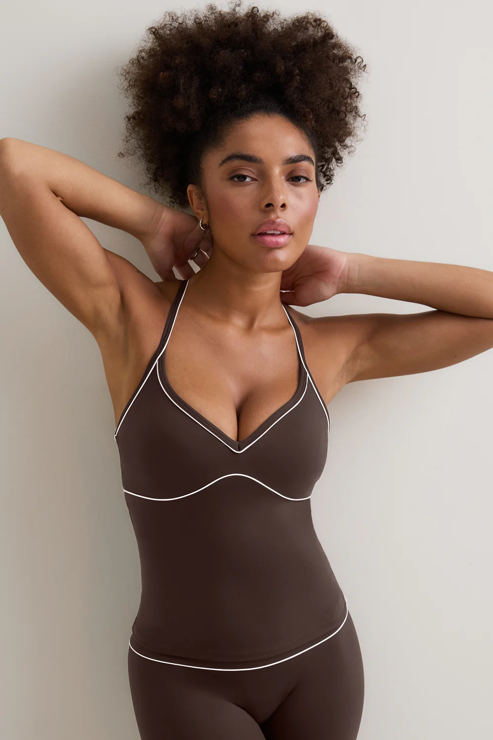DayFlex Contrast Sweetheart Vest - Chestnut Brown