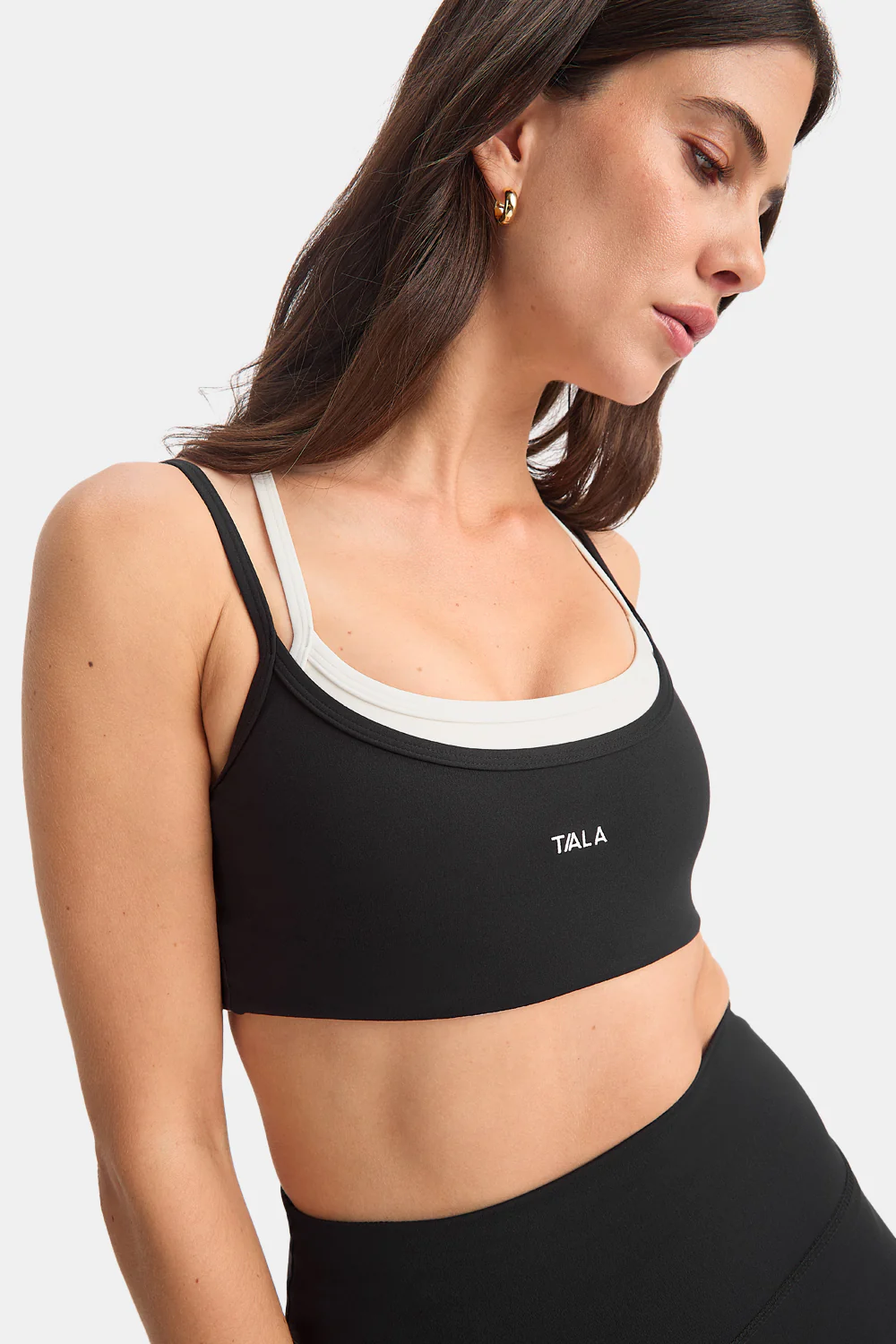 DayFlex Double Layer Sports Bra - Black / Ivory - Image 3