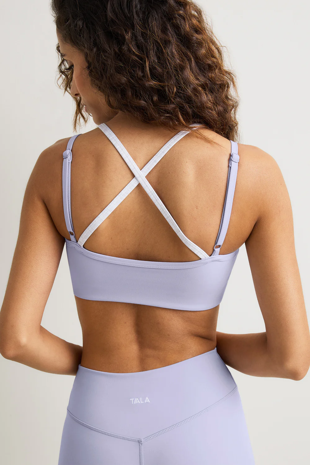 DayFlex Double Layer Sports Bra - Lilac / Grey Marl - Image 4