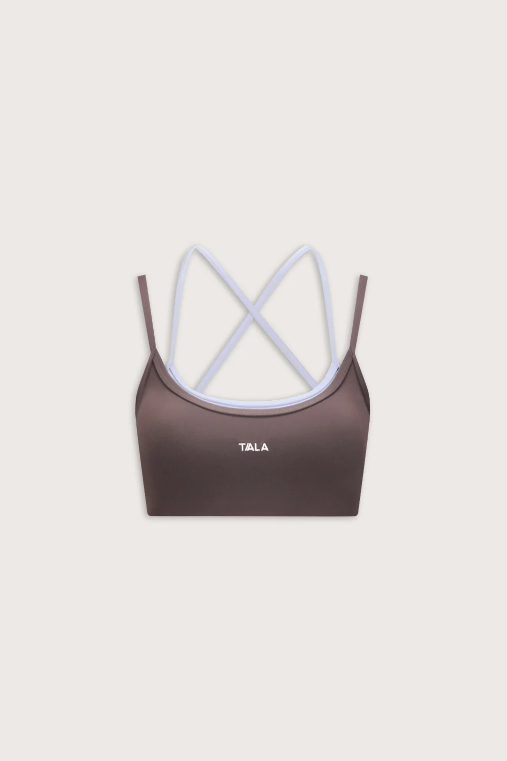 DayFlex Double Layer Sports Bra - Mocha Brown / Lilac - Image 2