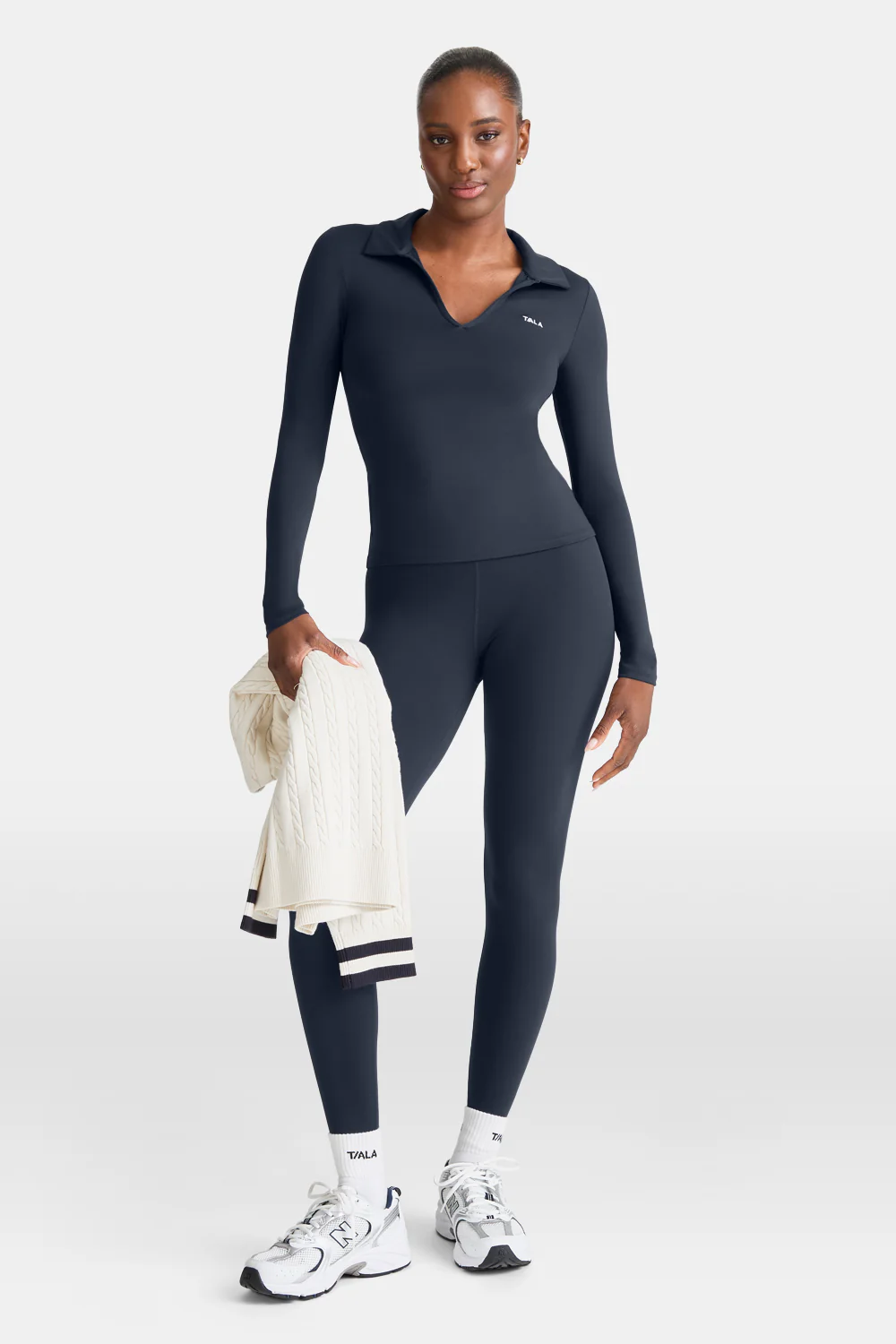 DayFlex Long Sleeve Lightweight Polo - Midnight Navy - Image 3