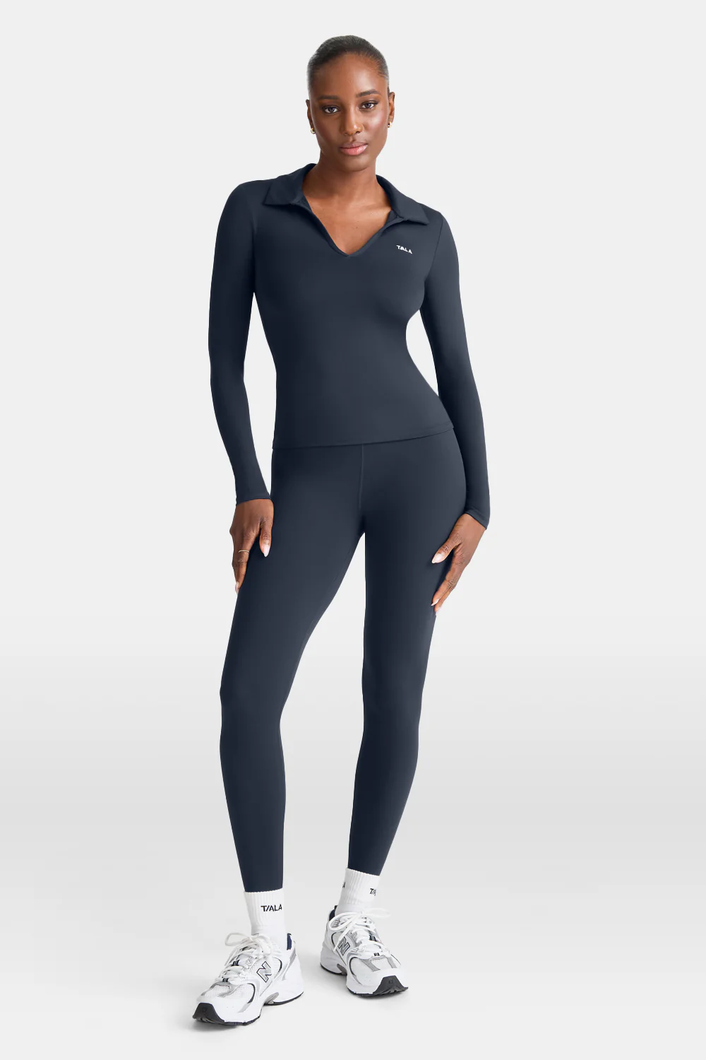 DayFlex Long Sleeve Lightweight Polo - Midnight Navy - Image 6