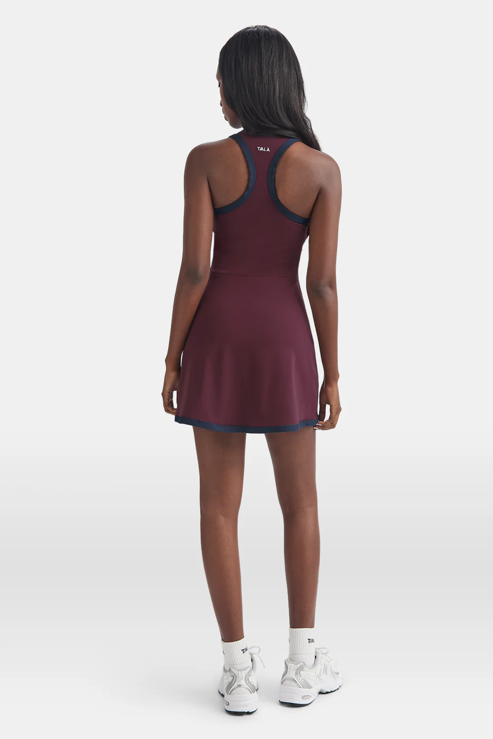 DayFlex Plunge Active Dress - Fig / Midnight Navy - Image 4