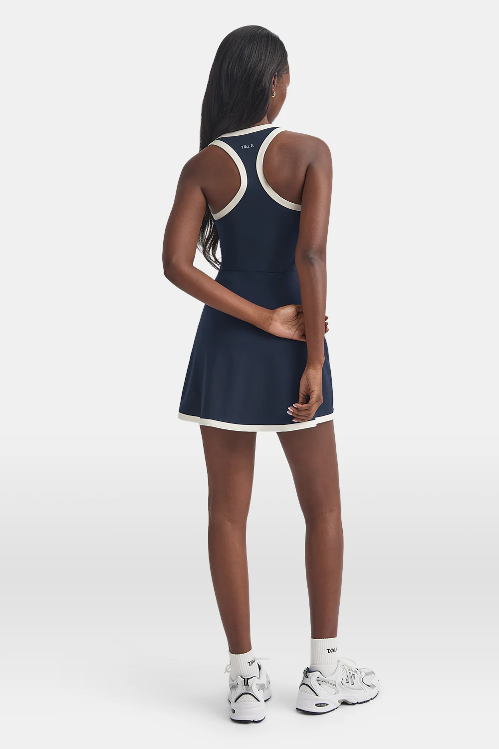 DayFlex Plunge Active Dress - Midnight Navy & Ivory - Image 4