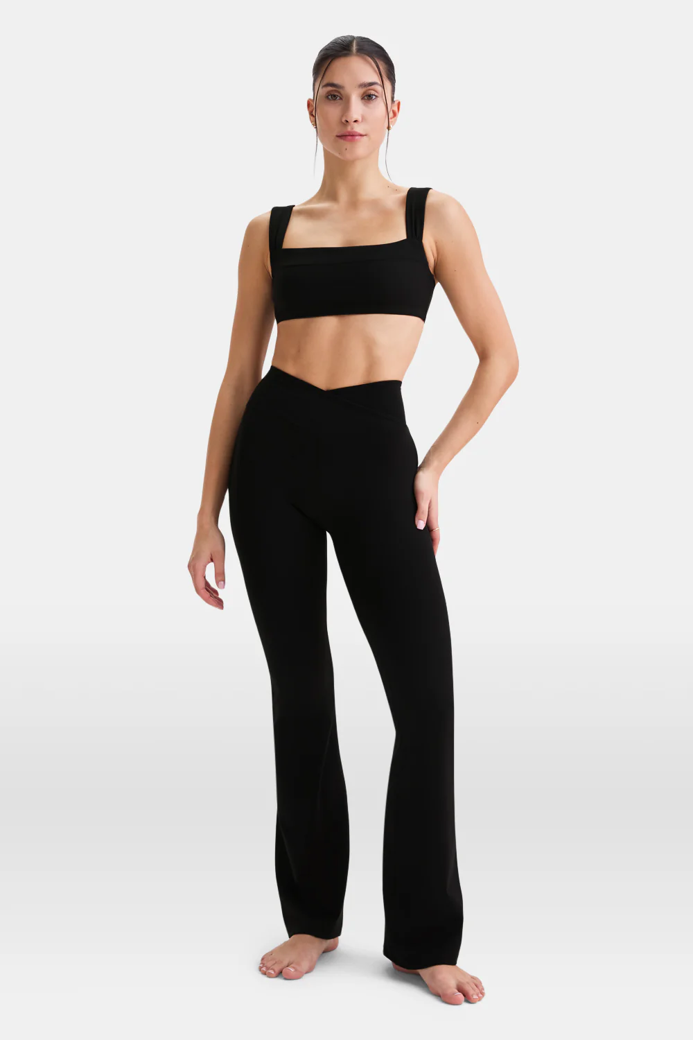 DayFlex Ruched Bandeau Sports Bra - Shadow Black - Image 4