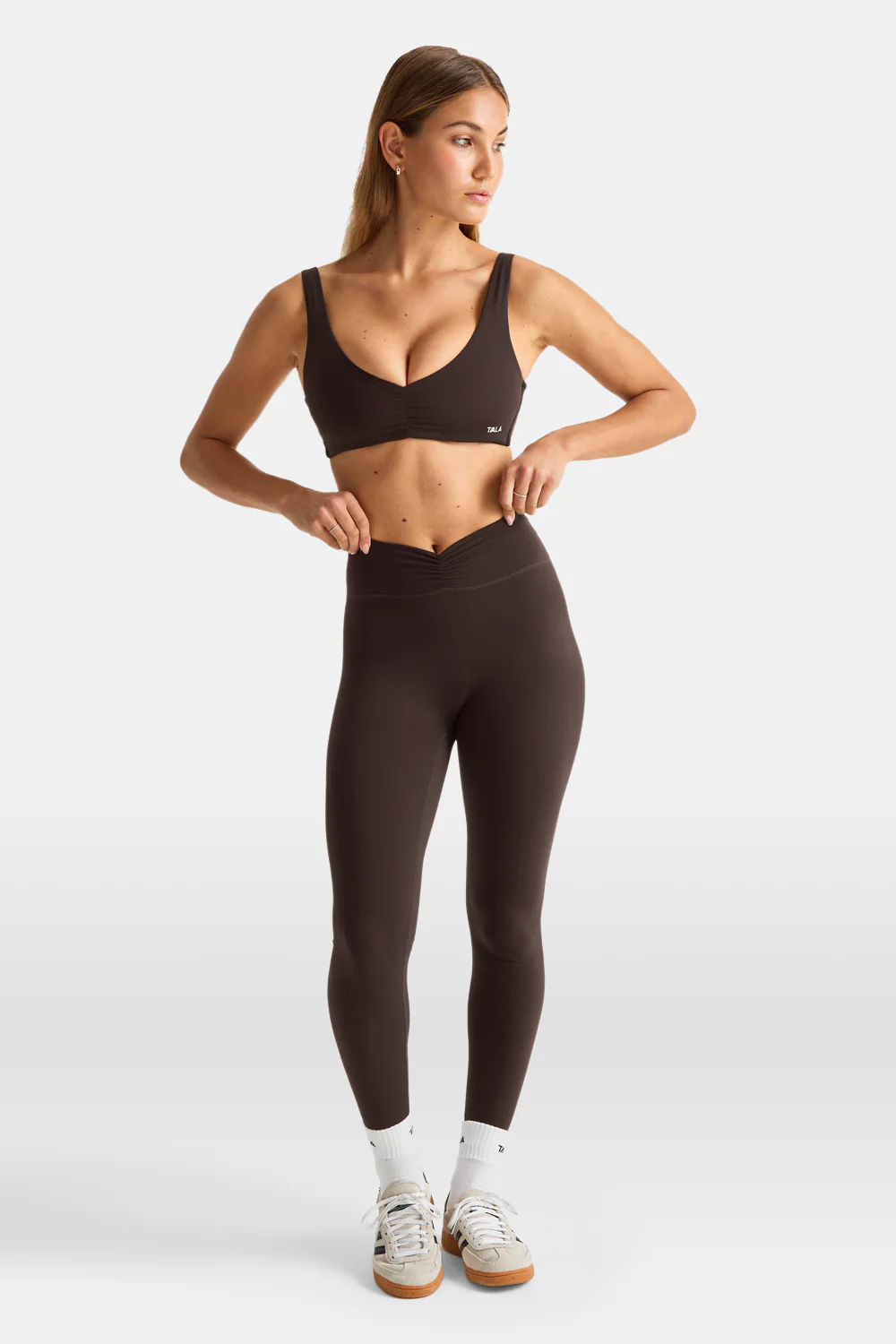 DayFlex Ruched Waist No Front Seam Legging - Americano - Image 4