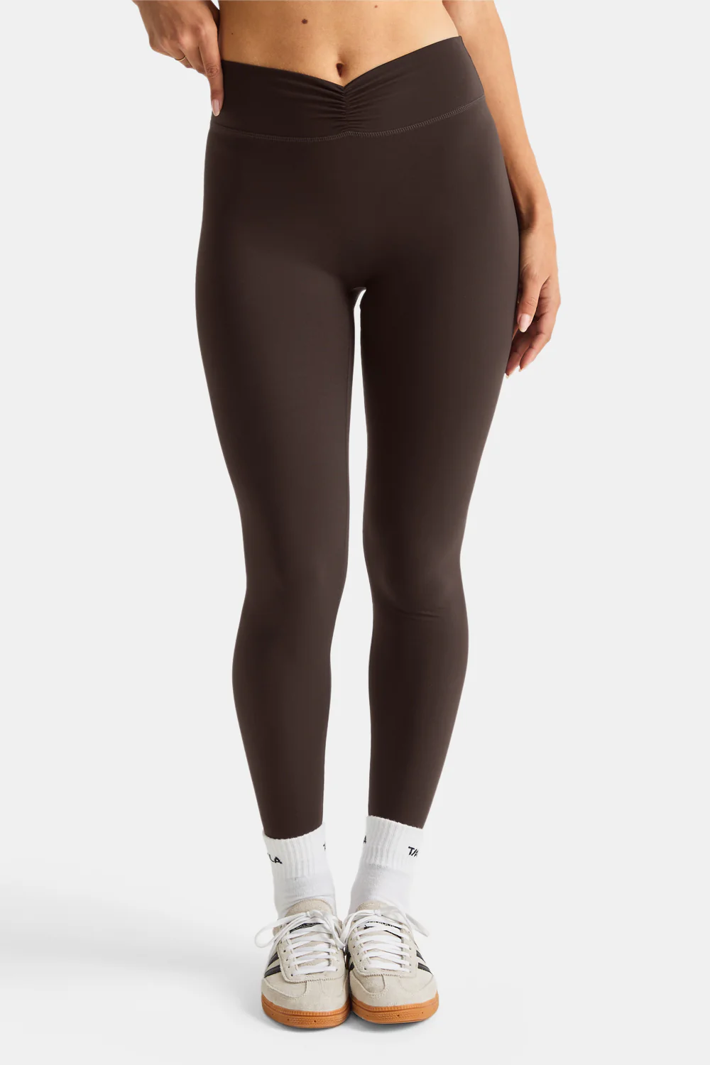 DayFlex Ruched Waist No Front Seam Legging - Americano - Image 6