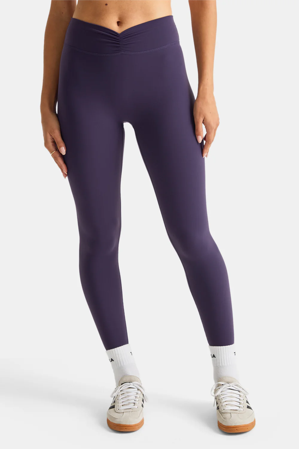 DayFlex Ruched Waist No Front Seam Legging - Purple Dusk - Image 6