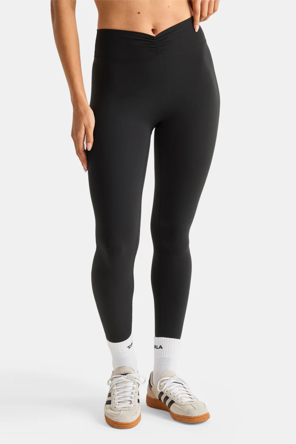 DayFlex Ruched Waist No Front Seam Legging - Shadow Black - Image 6