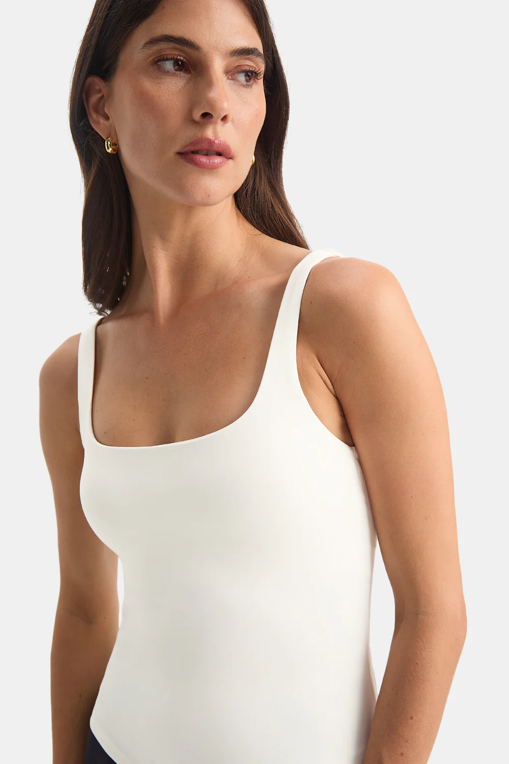 DayFlex Square Neck Full Length Vest - Ivory - Image 4