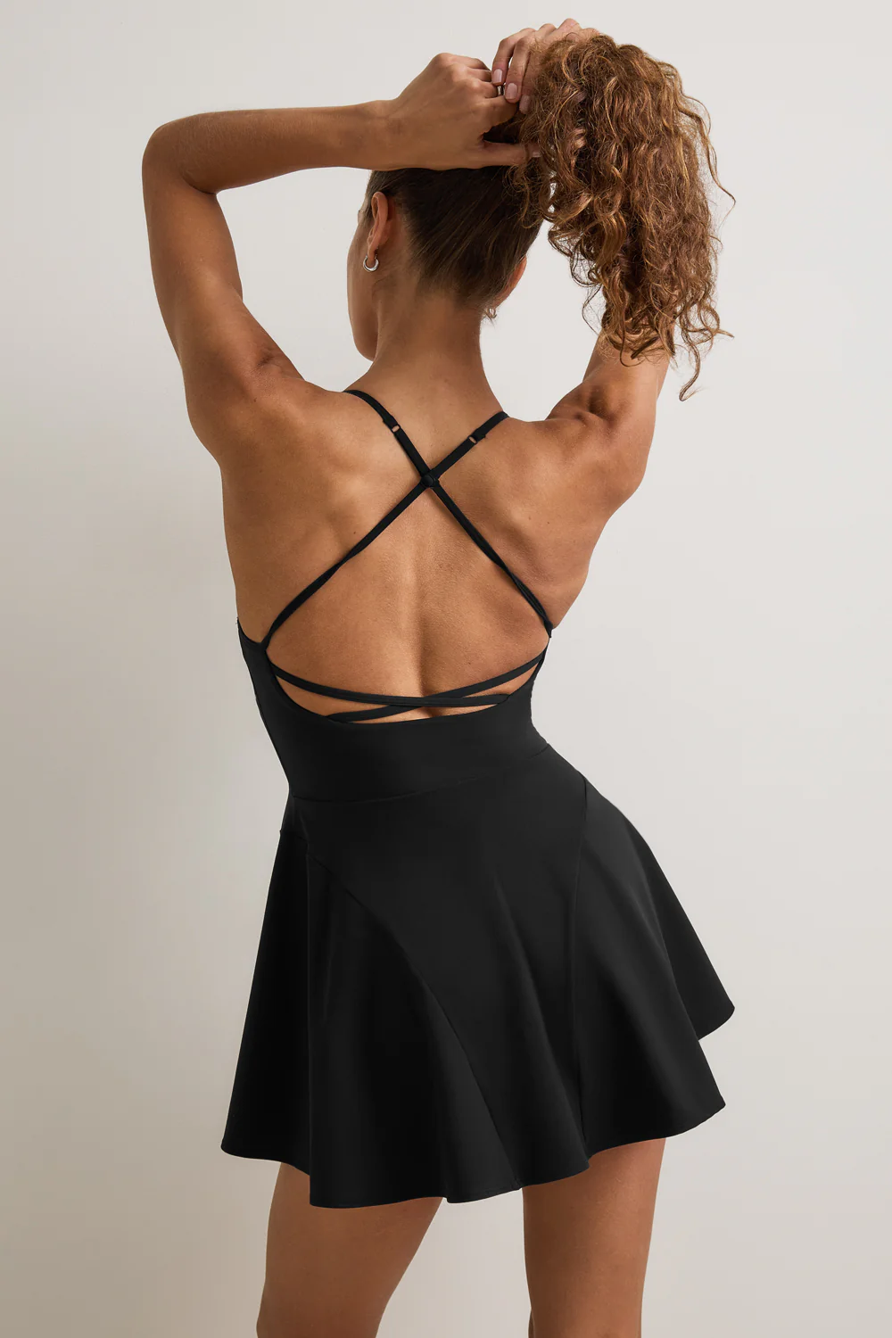 DayFlex Strappy Back Active Dress - Shadow Black - Image 3