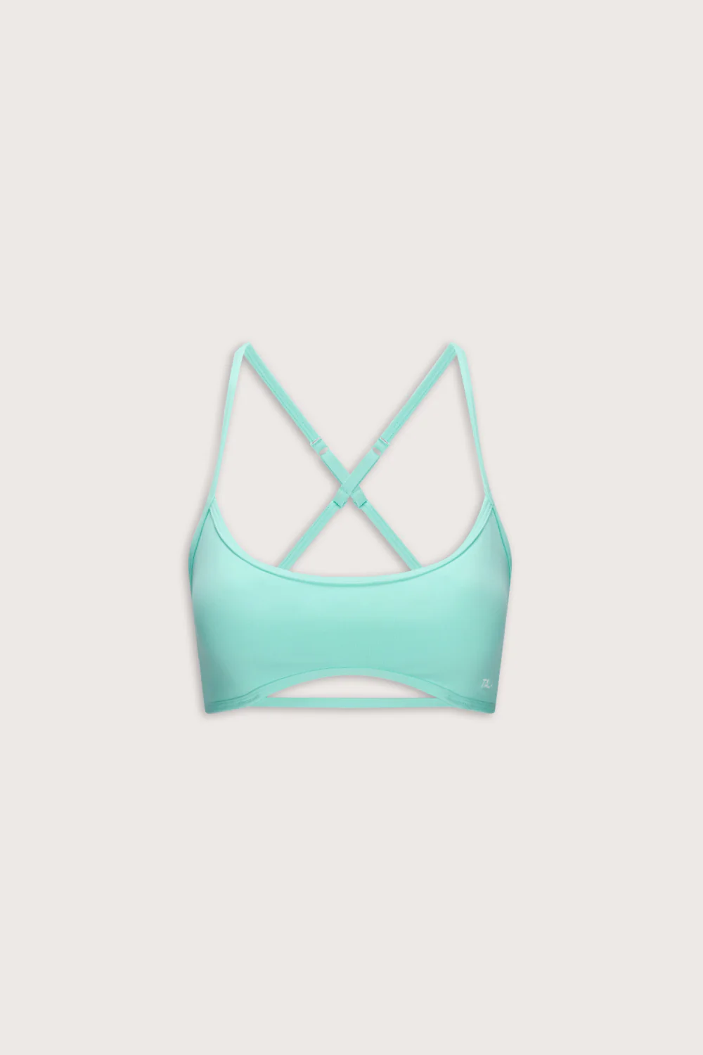 DayFlex Strappy Back Sports Bra - Aqua Blue - Image 2