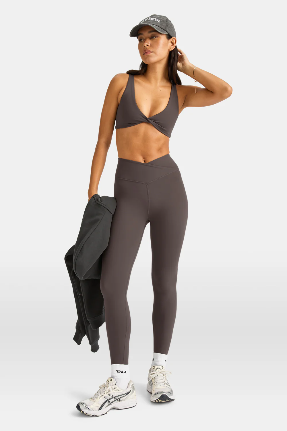 DayFlex Twist Front Sports Bra - Mocha Brown - Image 4
