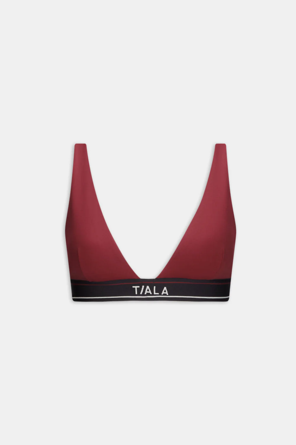 DayFlex V Neck Logo Band Sports Bra - Vintage Red - Image 2
