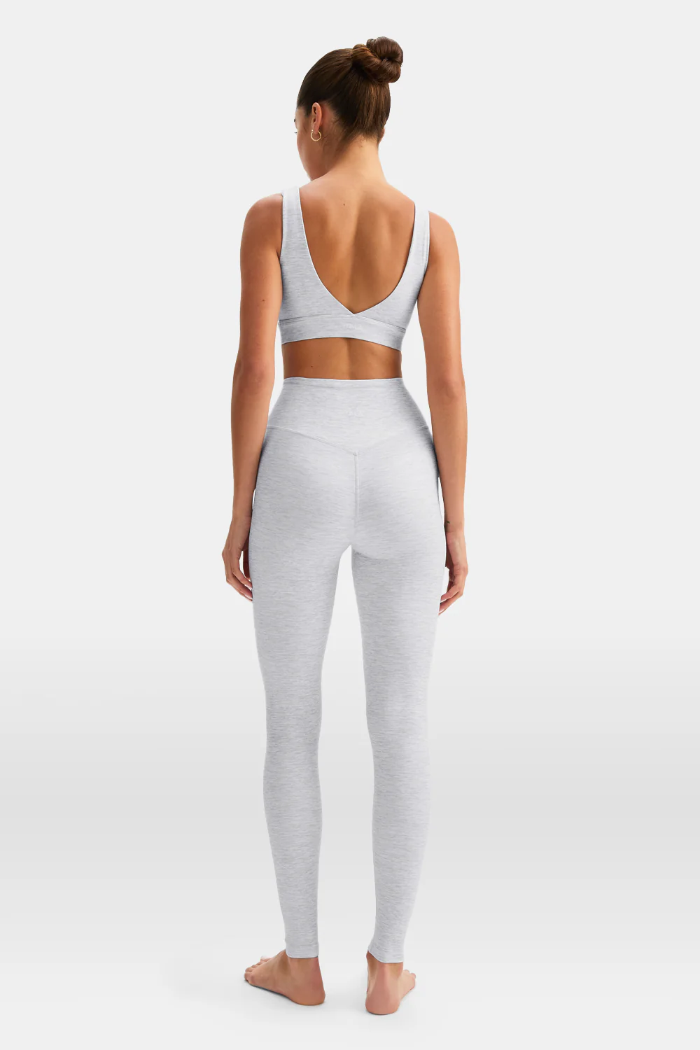 DayFlex V Neck Sports Bra - Grey Marl - Image 9