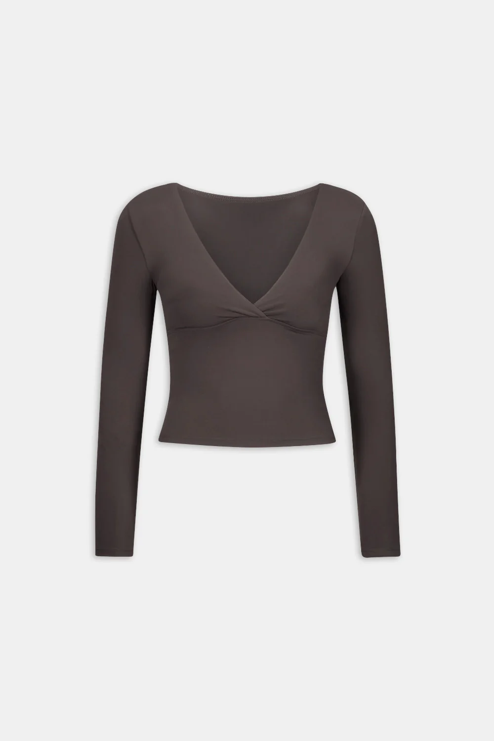DayFlex V Neck Top - Mocha Brown - Image 2