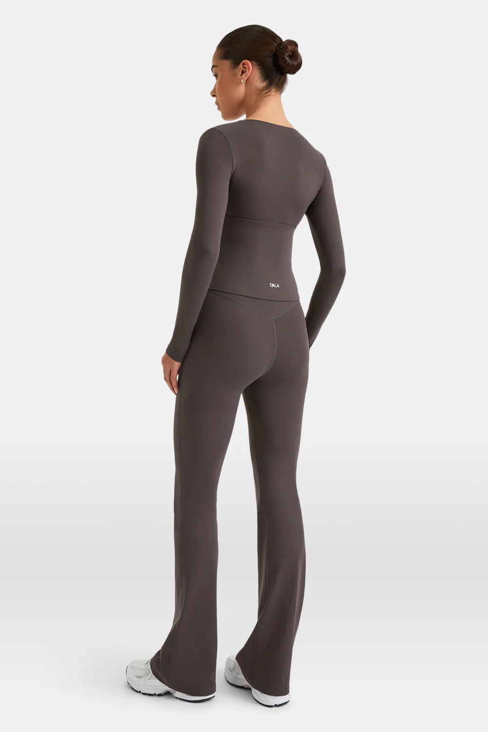 DayFlex V Neck Top - Mocha Brown - Image 4