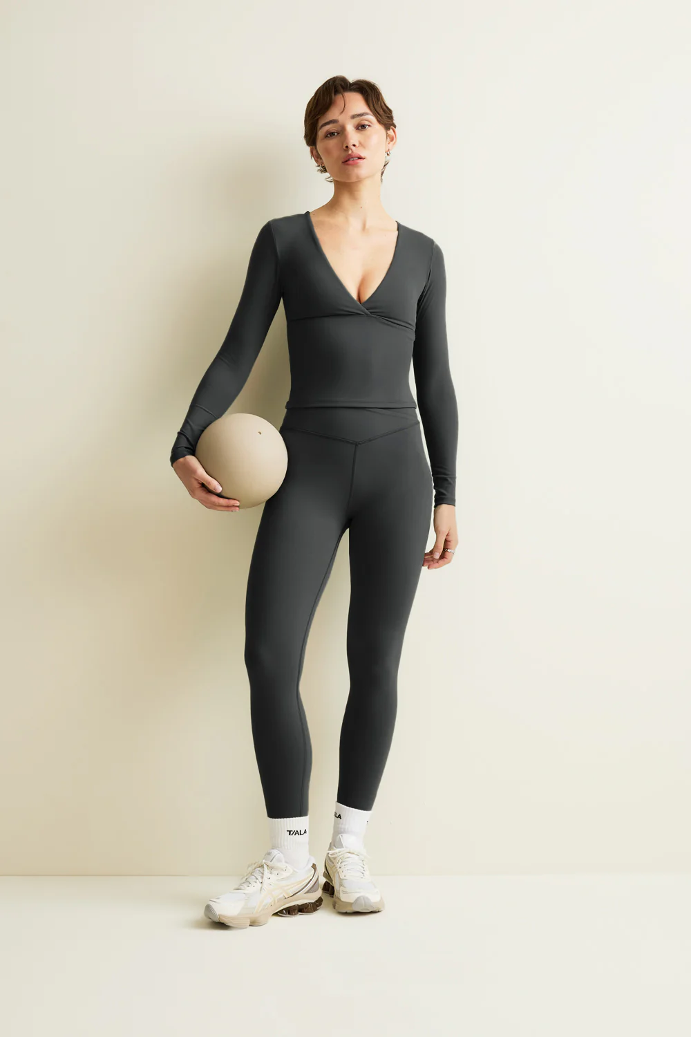 DayFlex V Neck Top - Slate Green - Image 4