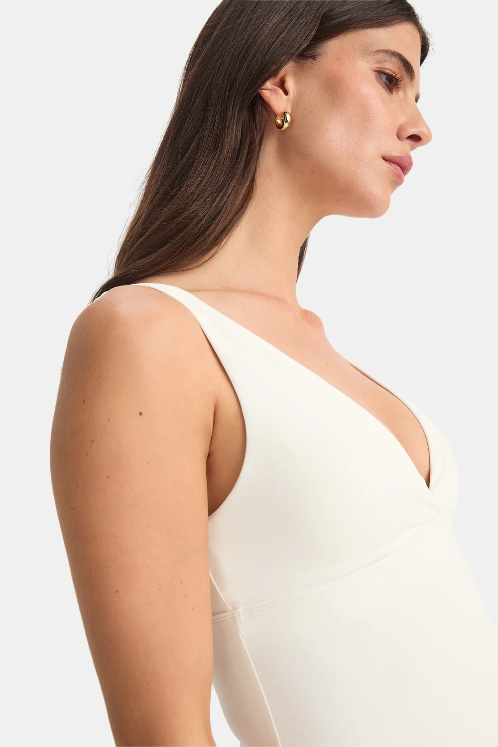 DayFlex V Neck Vest - Ivory - Image 5