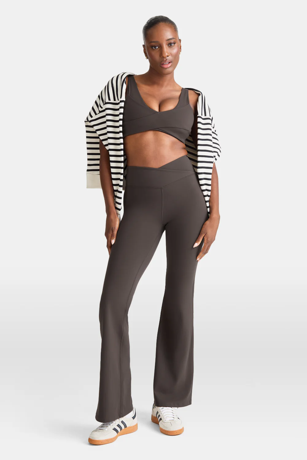 DayFlex Wrap Flared Yoga Pant - Mocha Brown - Image 6