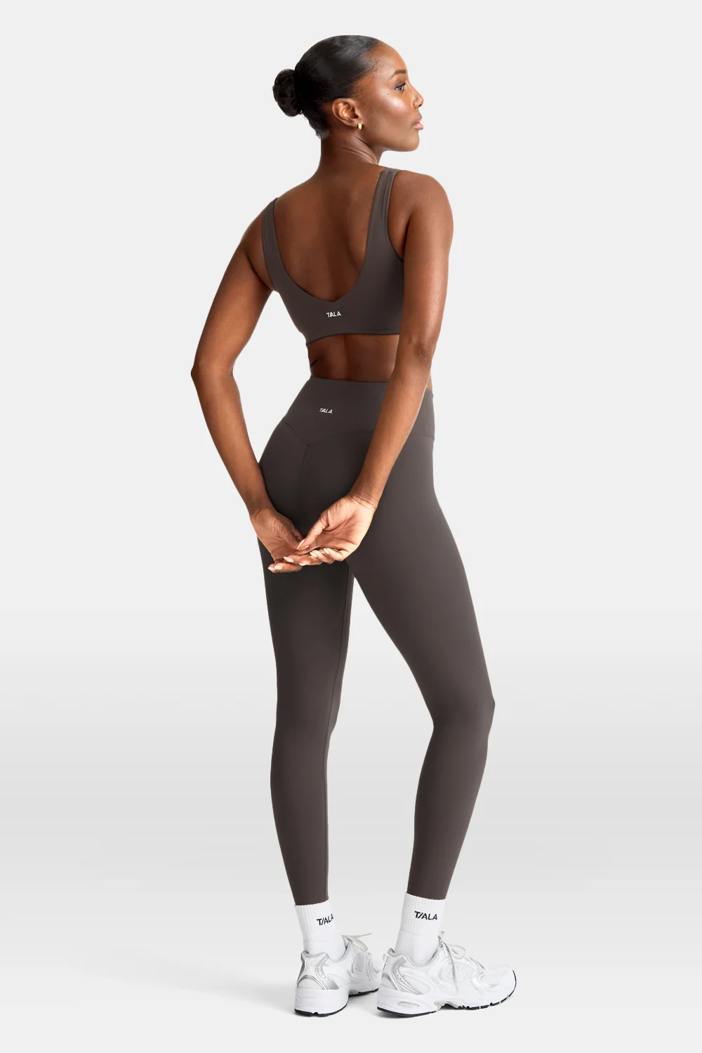 DayFlex Wrap Front Sports Bra - Mocha Brown - Image 4