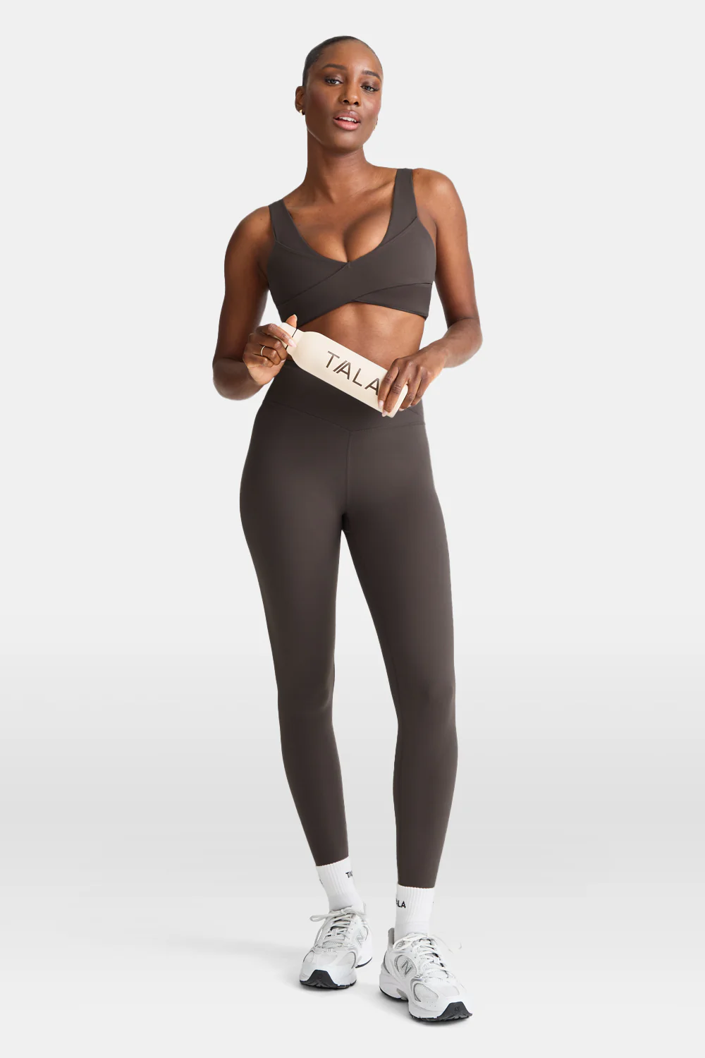 DayFlex Wrap Front Sports Bra - Mocha Brown - Image 5