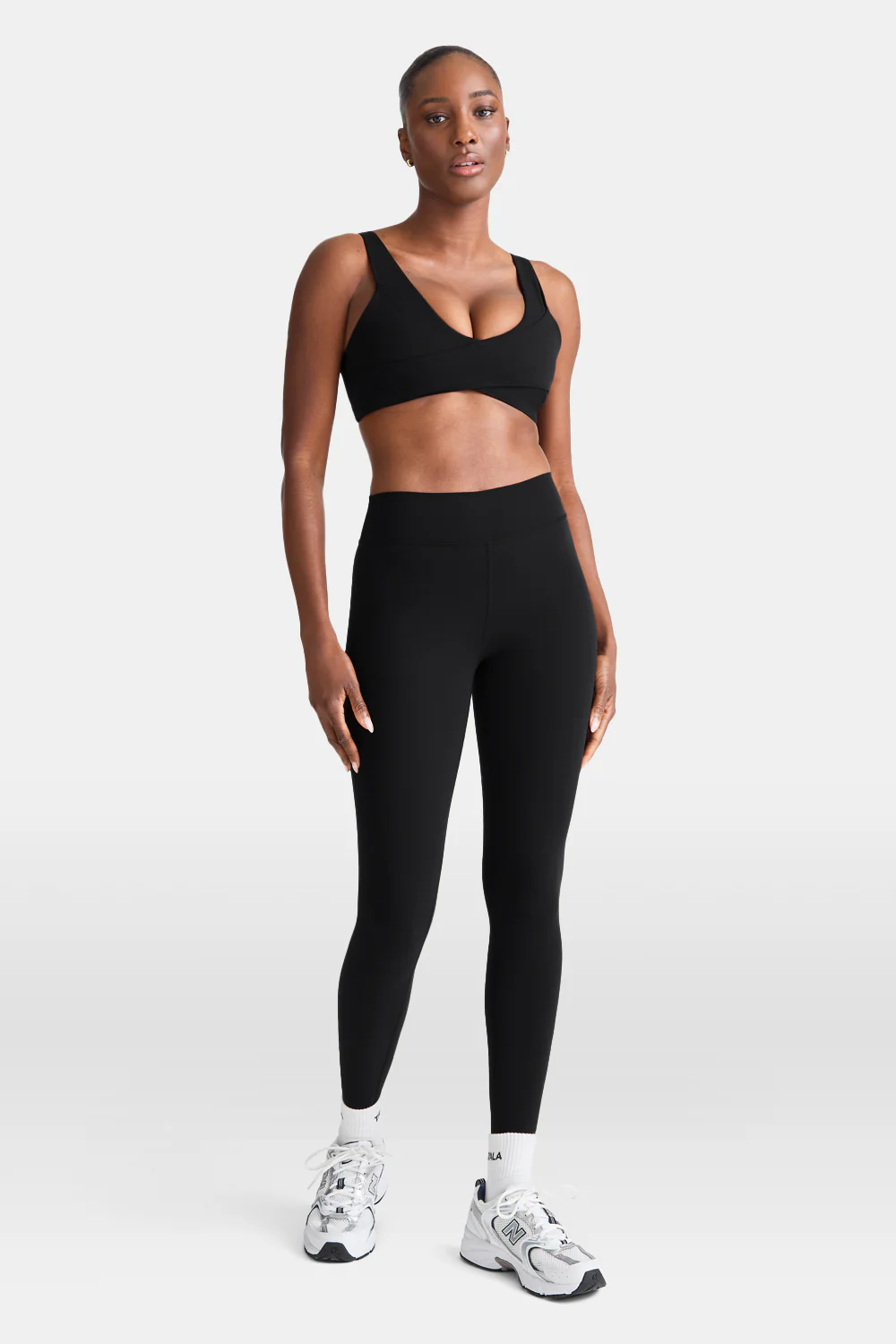 DayFlex Wrap Front Sports Bra - Shadow Black - Image 6