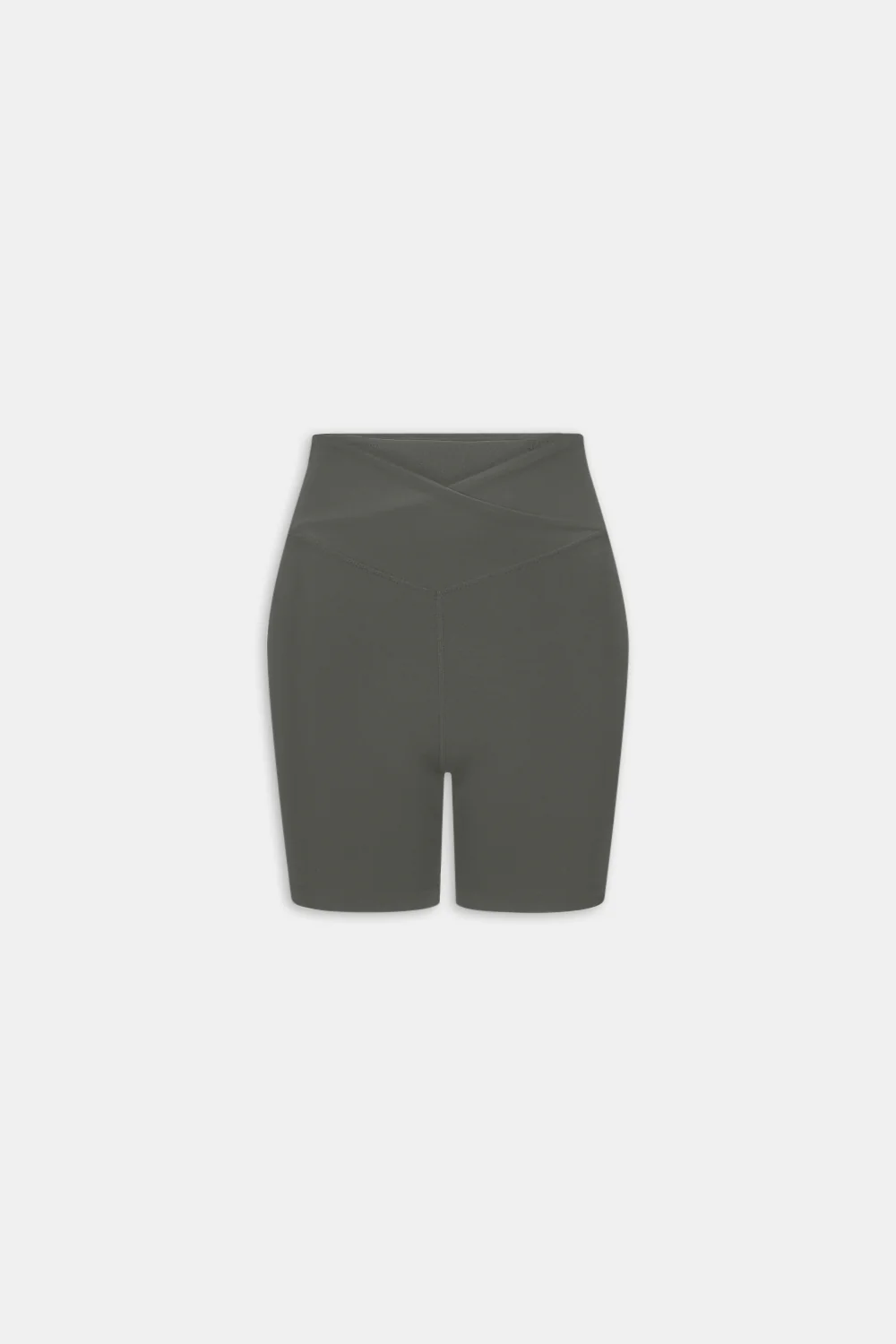 DayFlex Wrap High Waisted Cycling Shorts - Dark Olive - Image 2
