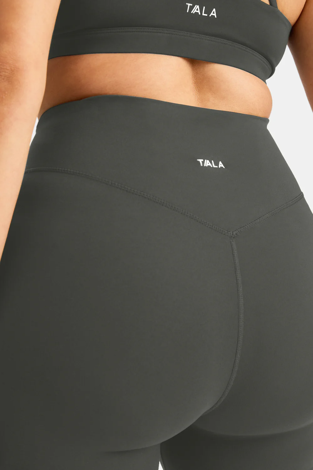 DayFlex Wrap High Waisted Cycling Shorts - Dark Olive - Image 5