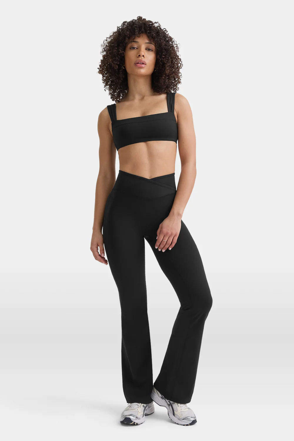 DayFlex Wrap Flared Yoga Pant No Front Seam - Shadow Black - Image 4