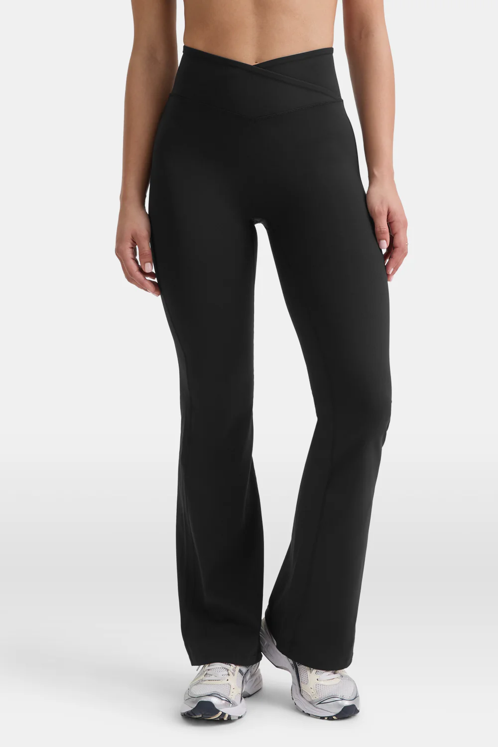 DayFlex Wrap Flared Yoga Pant No Front Seam - Shadow Black - Image 5