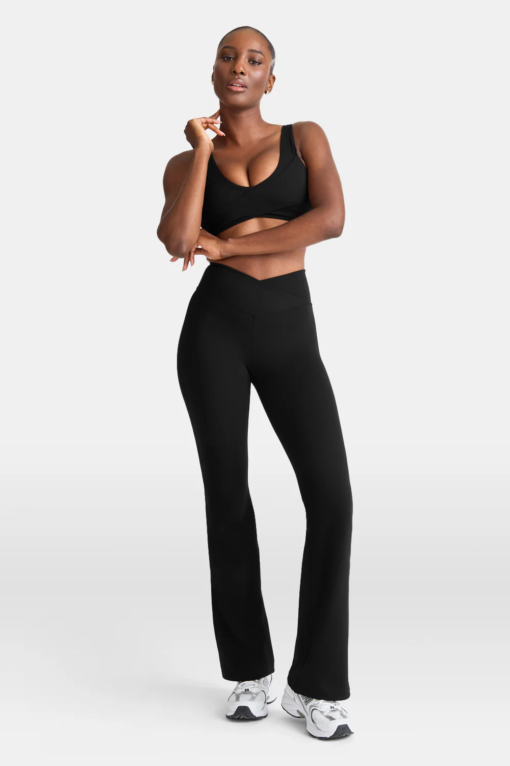 DayFlex Wrap Flared Yoga Pant - Shadow Black - Image 8