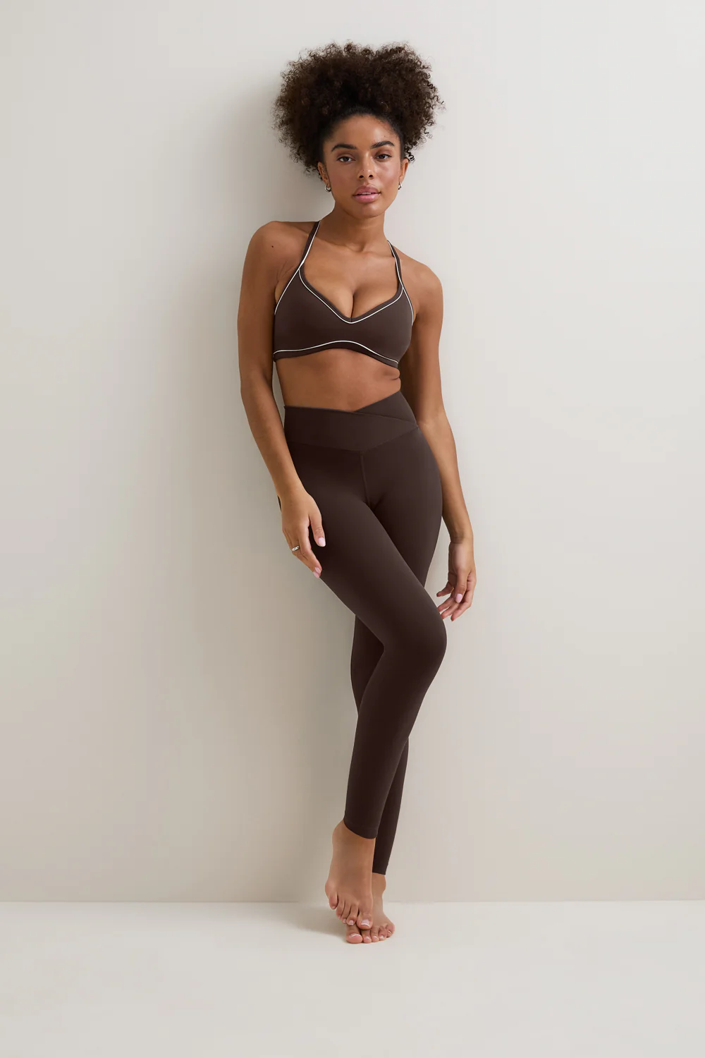 DayFlex Wrap High Waisted Legging - Chestnut Brown - Image 3