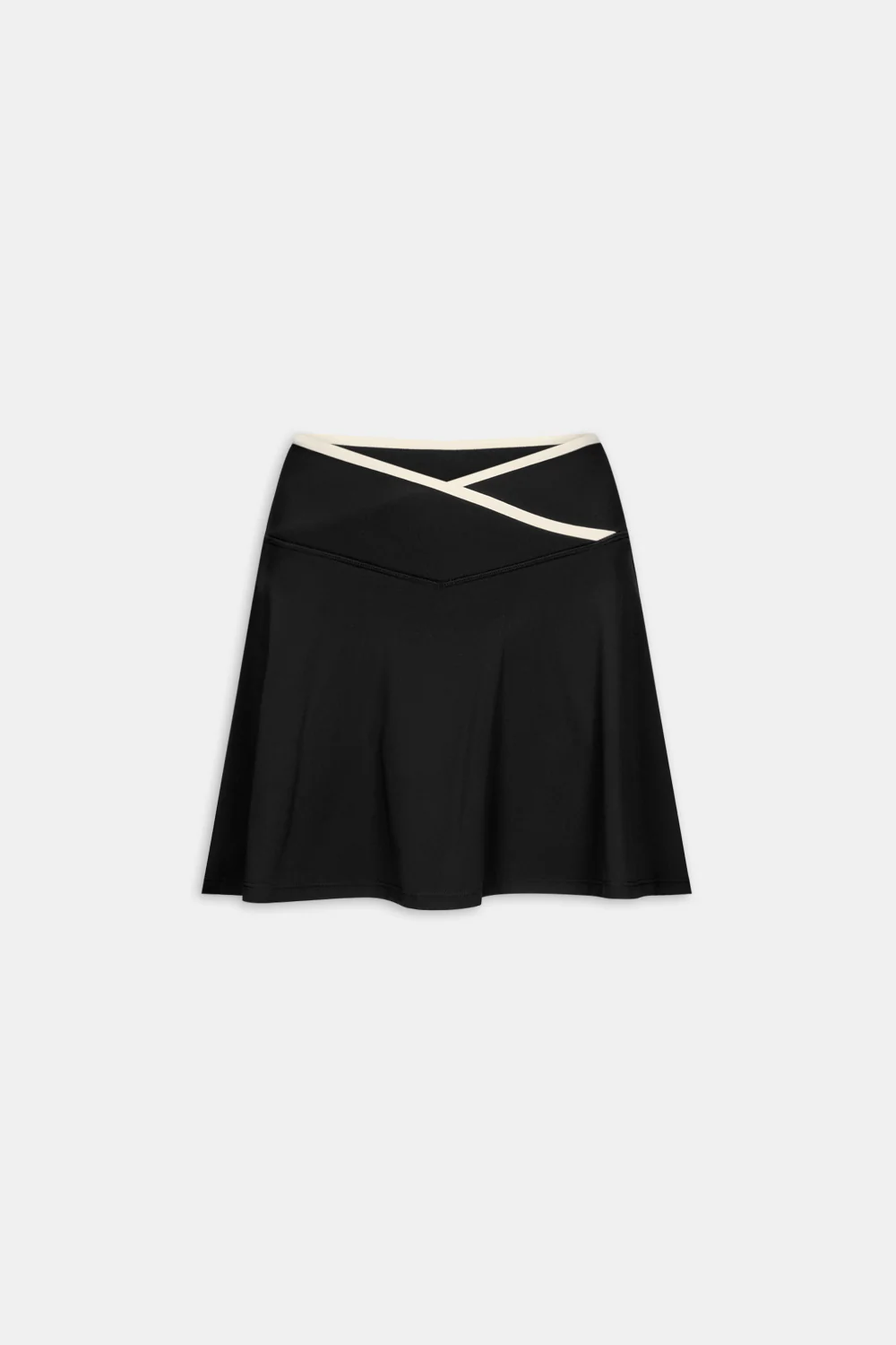 DayFlex Wrap Waist Skort - Shadow Black & Ivory - Image 2
