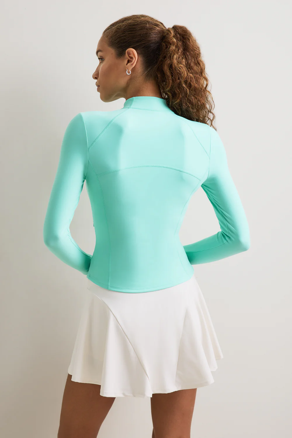 DayFlex Zip Through Sports Jacket - Aqua Blue - Image 3