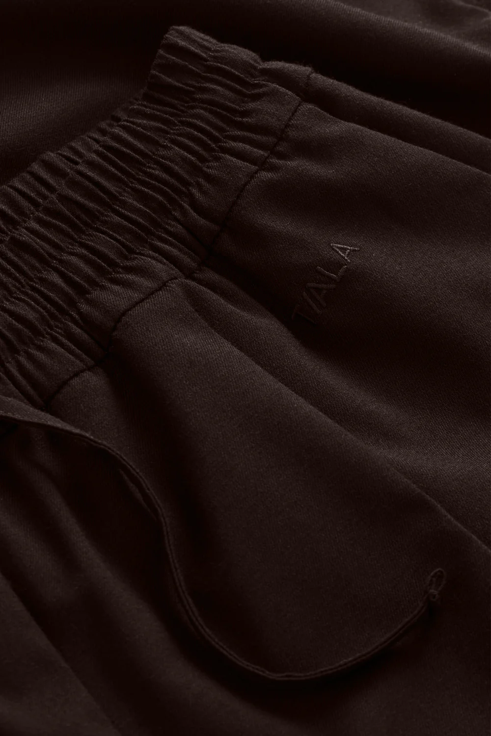 Drawstring Wide Leg Trousers - Americano - Image 7