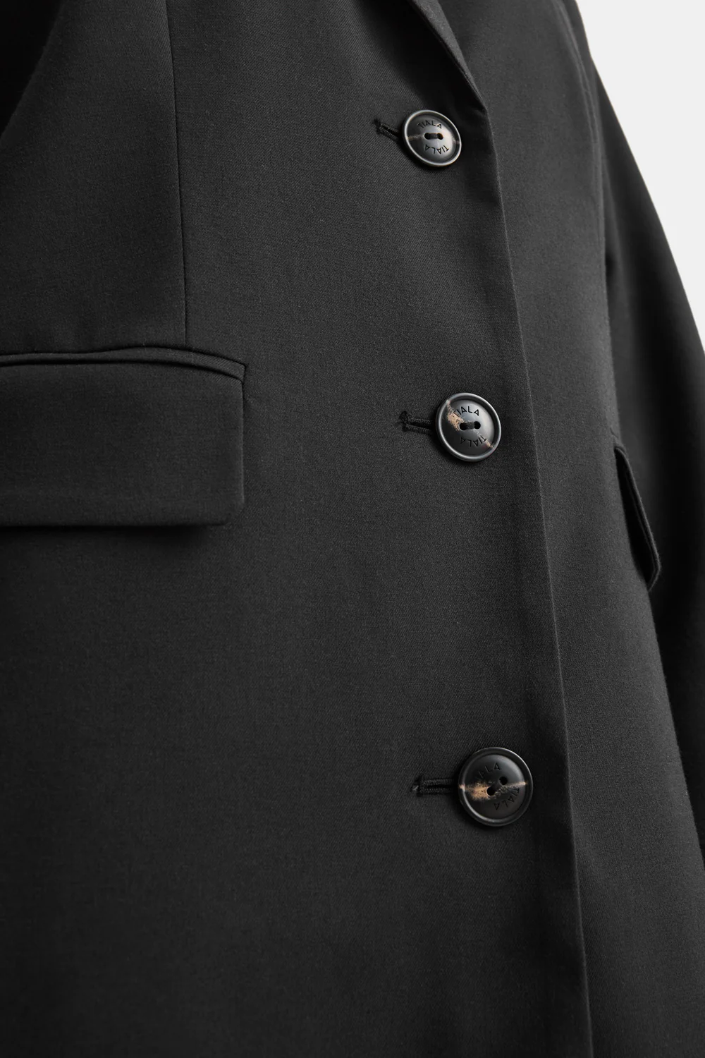 Longline Blazer Coat - Black - Image 6