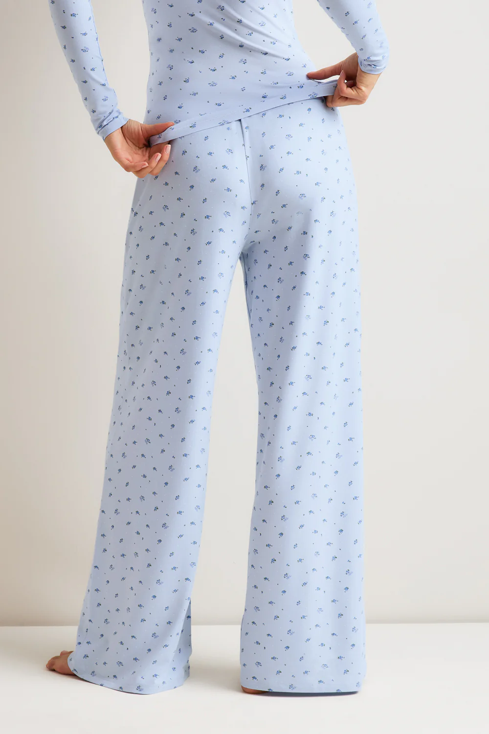 Pyjama Bottoms - Baby Blue Floral Print - Image 5
