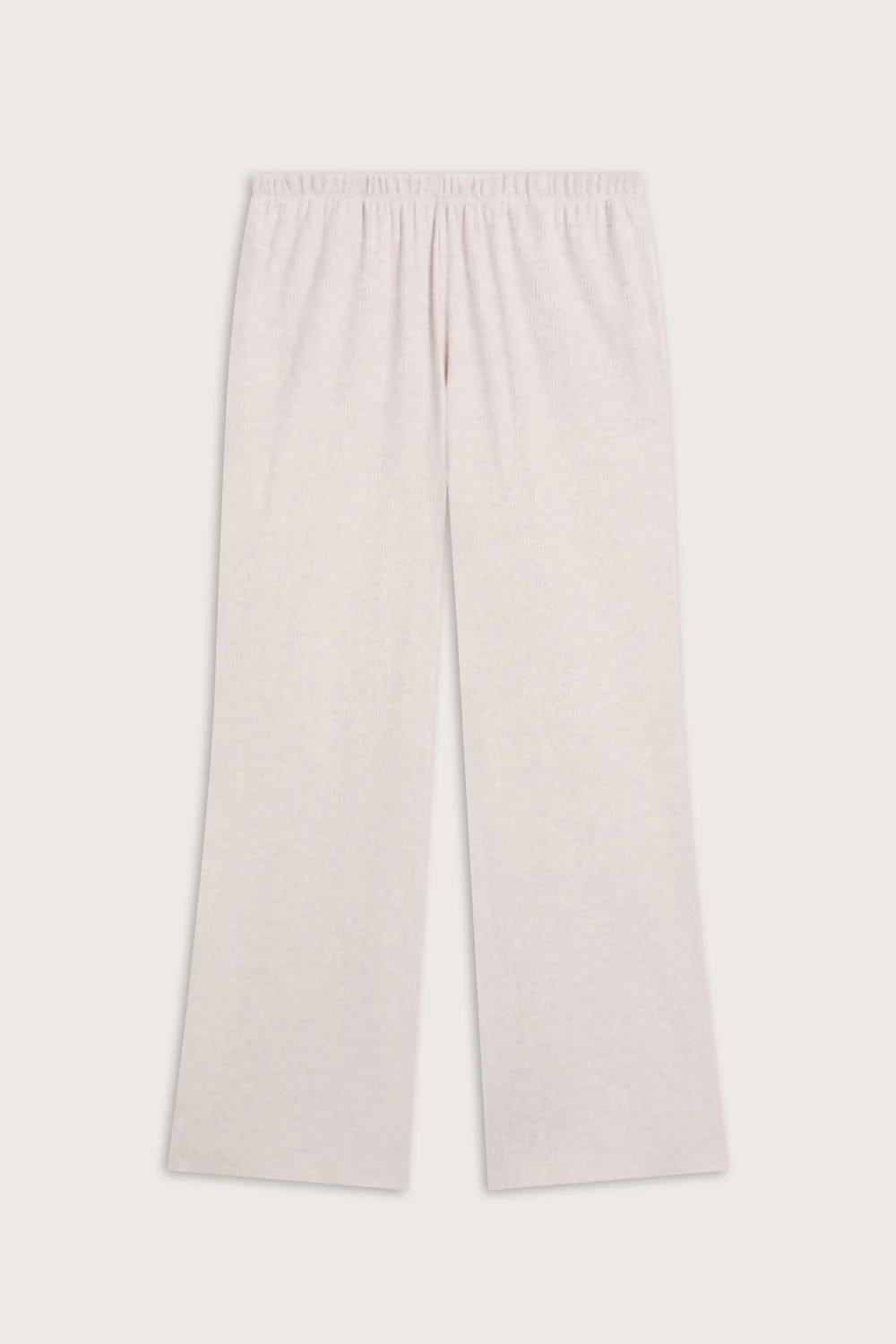 Mid-Rise Wide Led Pyjama Bottoms - Oat Marl - Image 2