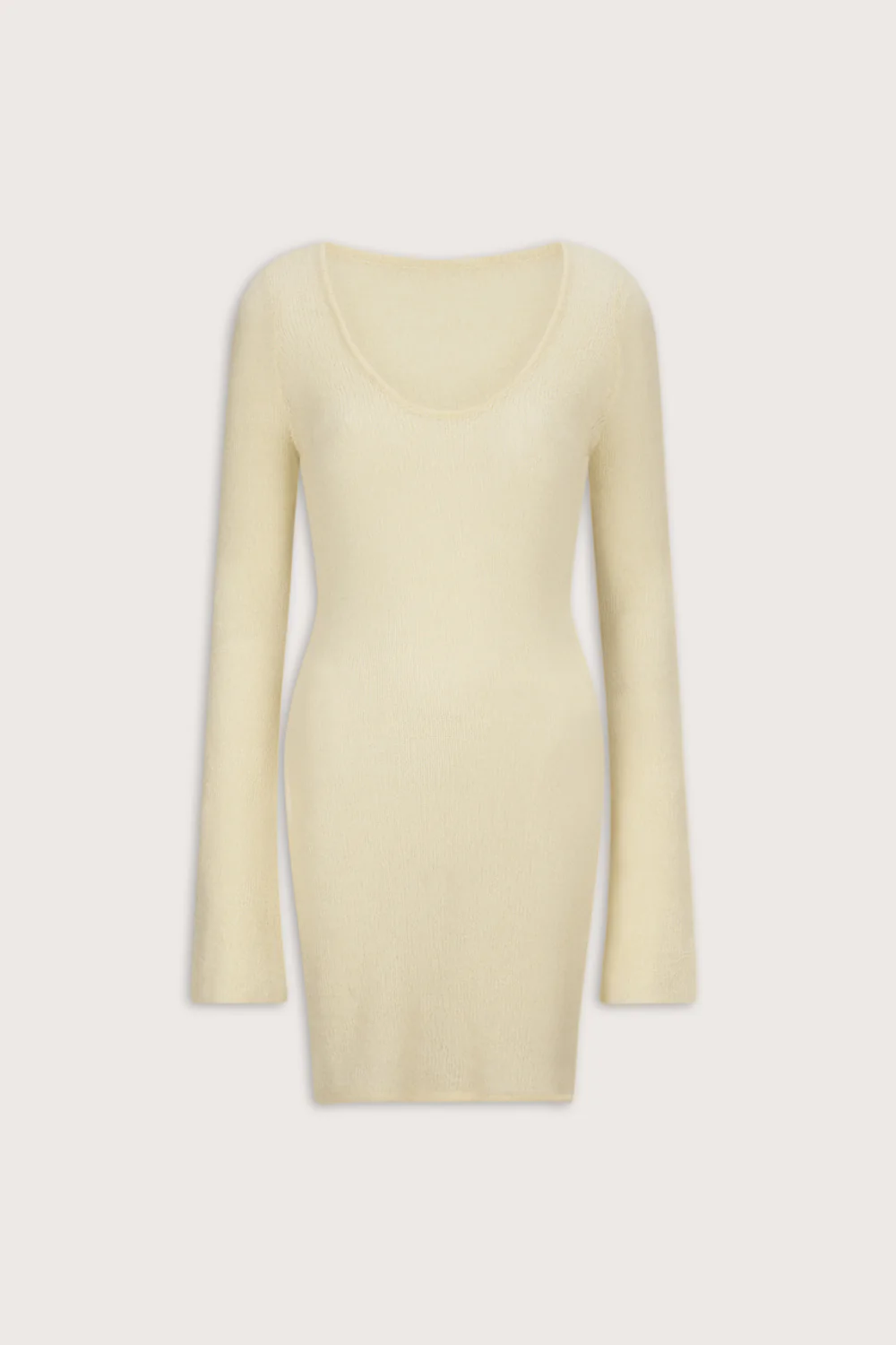 Multiway Beach Knit Mini Dress - Lemon Yellow - Image 2