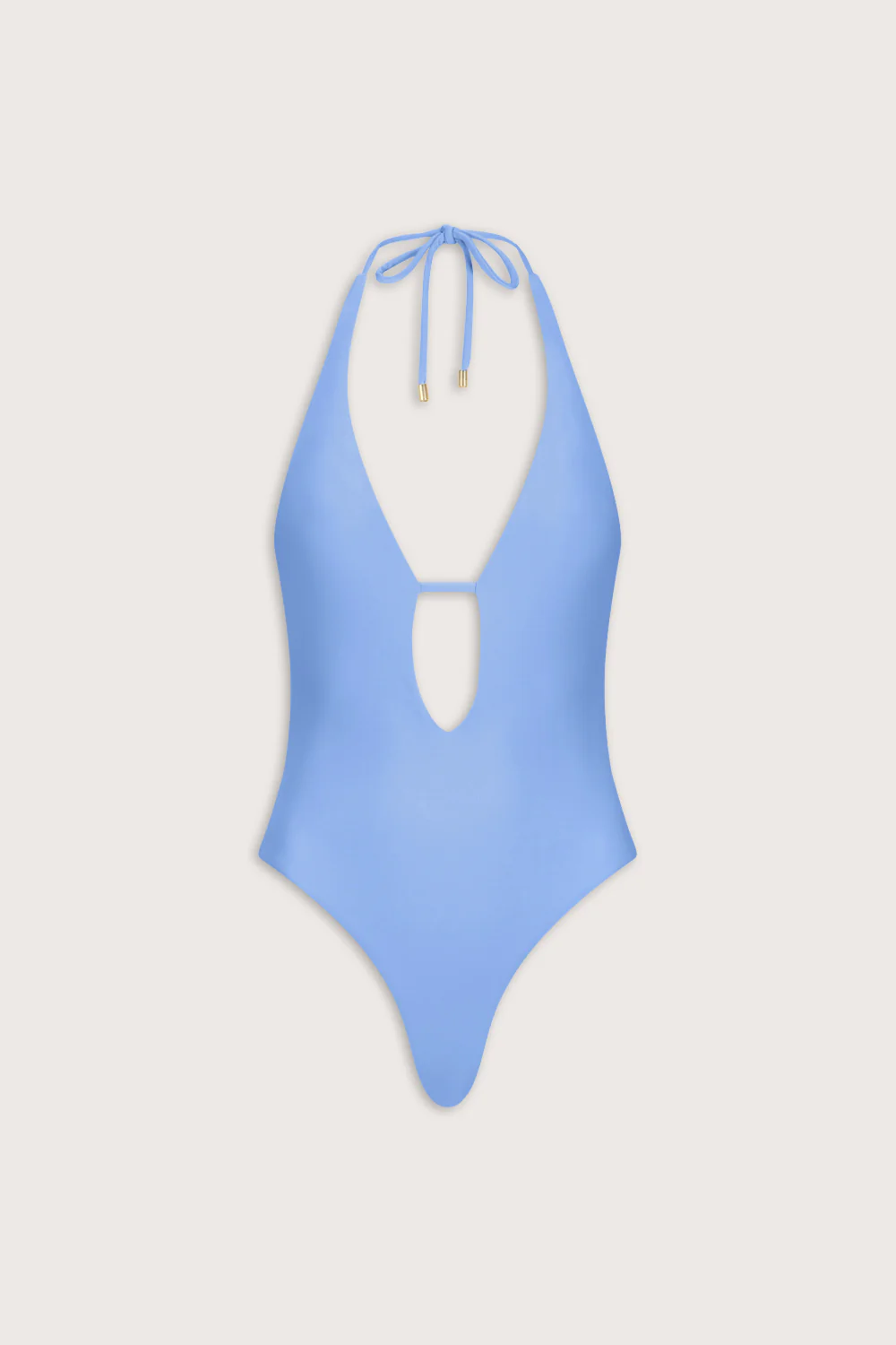 Multiway Halter Tie Back Swimsuit - Iris Blue - Image 2