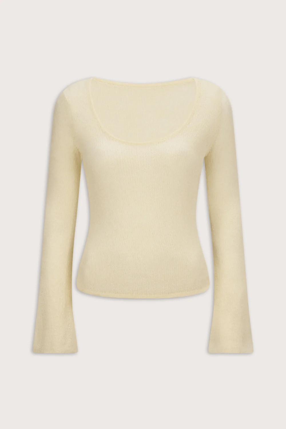 Multiway Long Sleeve Beach Knit Top - Lemon Yellow - Image 2