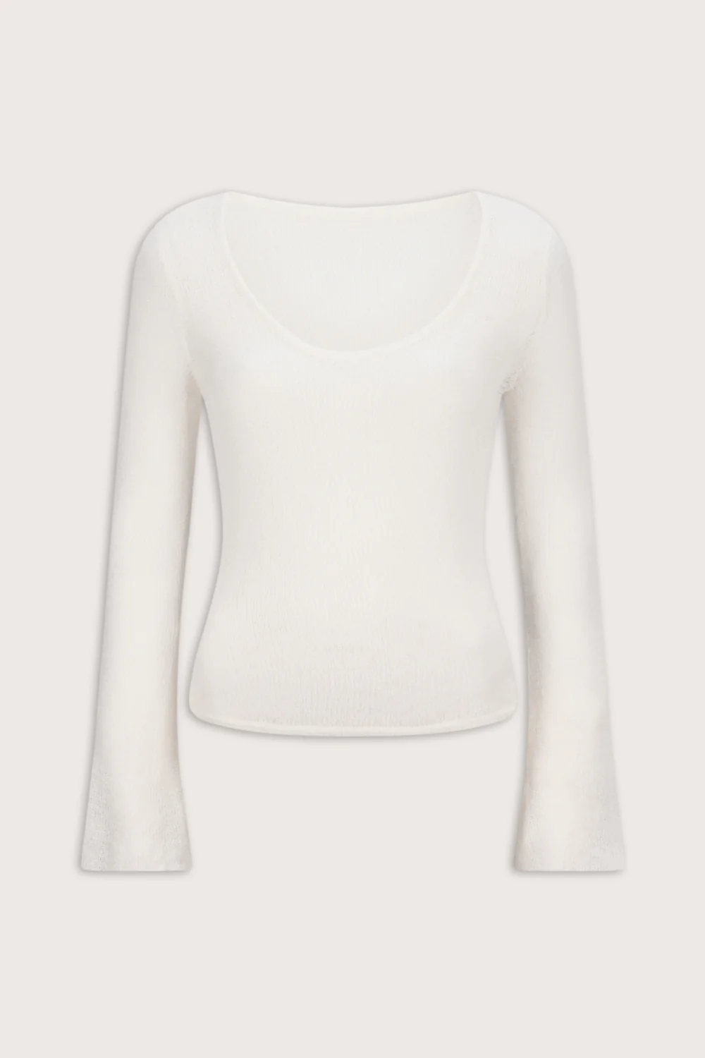 Multiway Long Sleeve Beach Knit Top - Ivory - Image 2