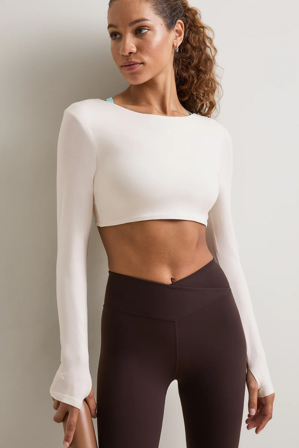 Multiway Long Sleeve Tie Top - Ivory - Image 3