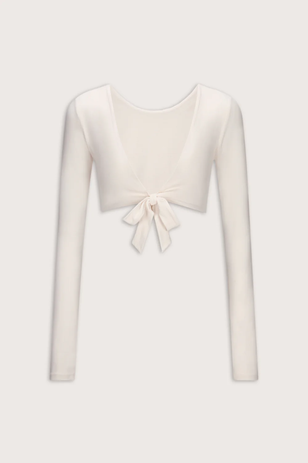 Multiway Long Sleeve Tie Top - Ivory - Image 5