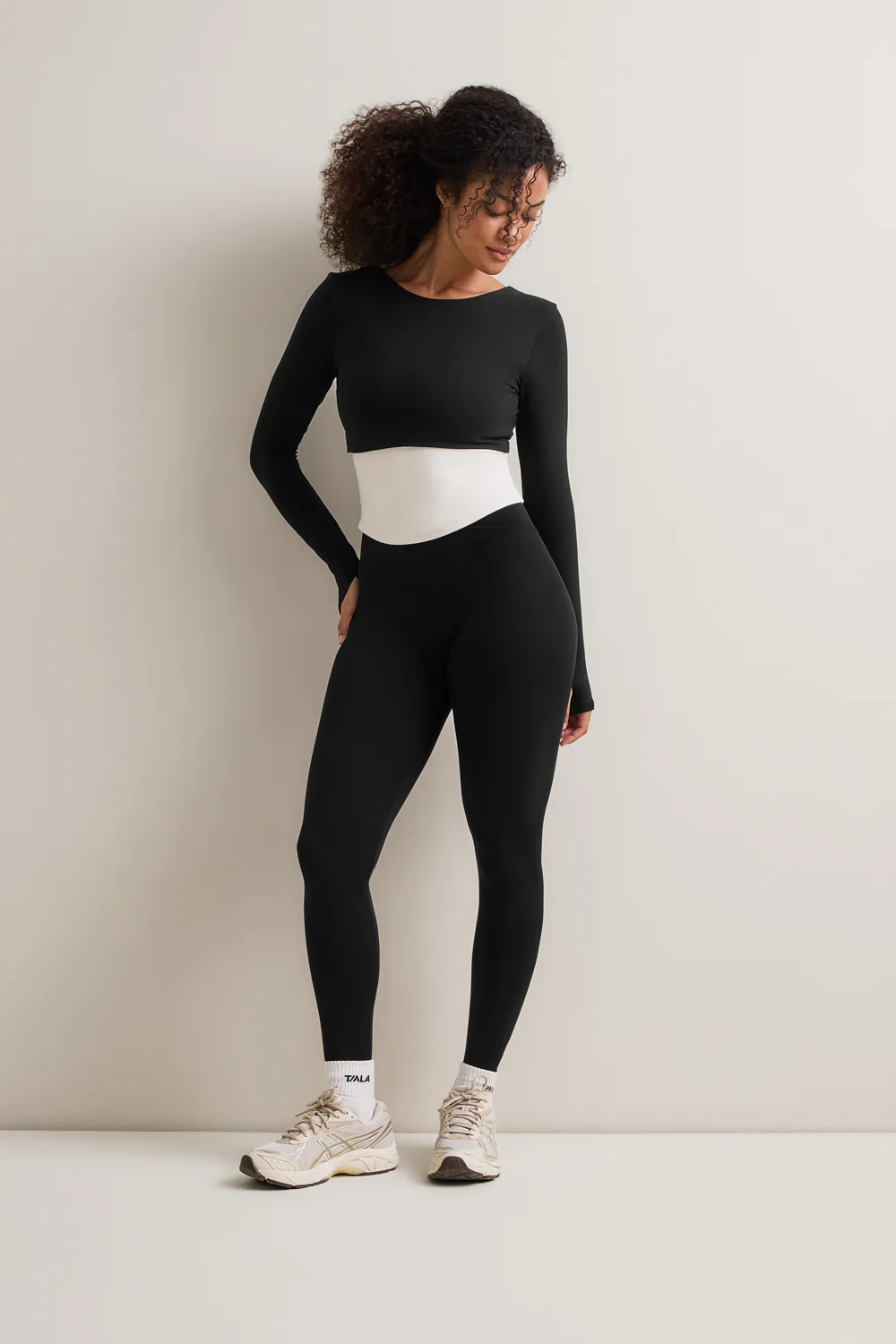 Multiway Long Sleeve Tie Top - Shadow Black - Image 4