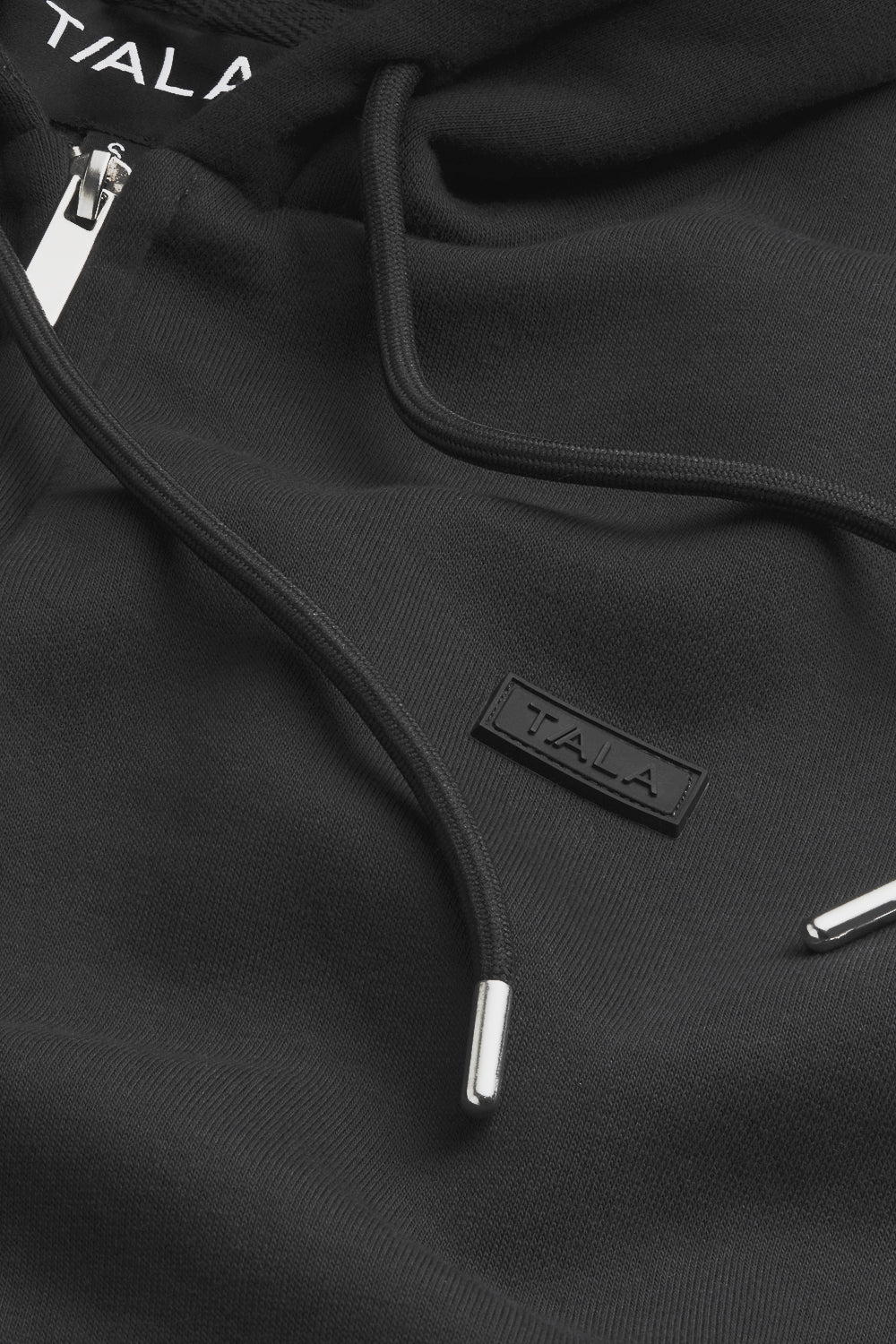 Oversized Cocoon Zip Through Hoodie - Vintage Black - Image 6