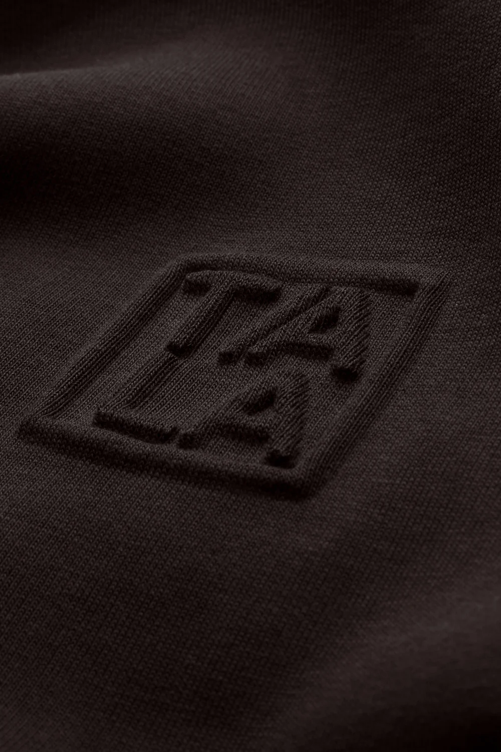 Oversized Embossed Logo Hoodie - Americano - Image 5
